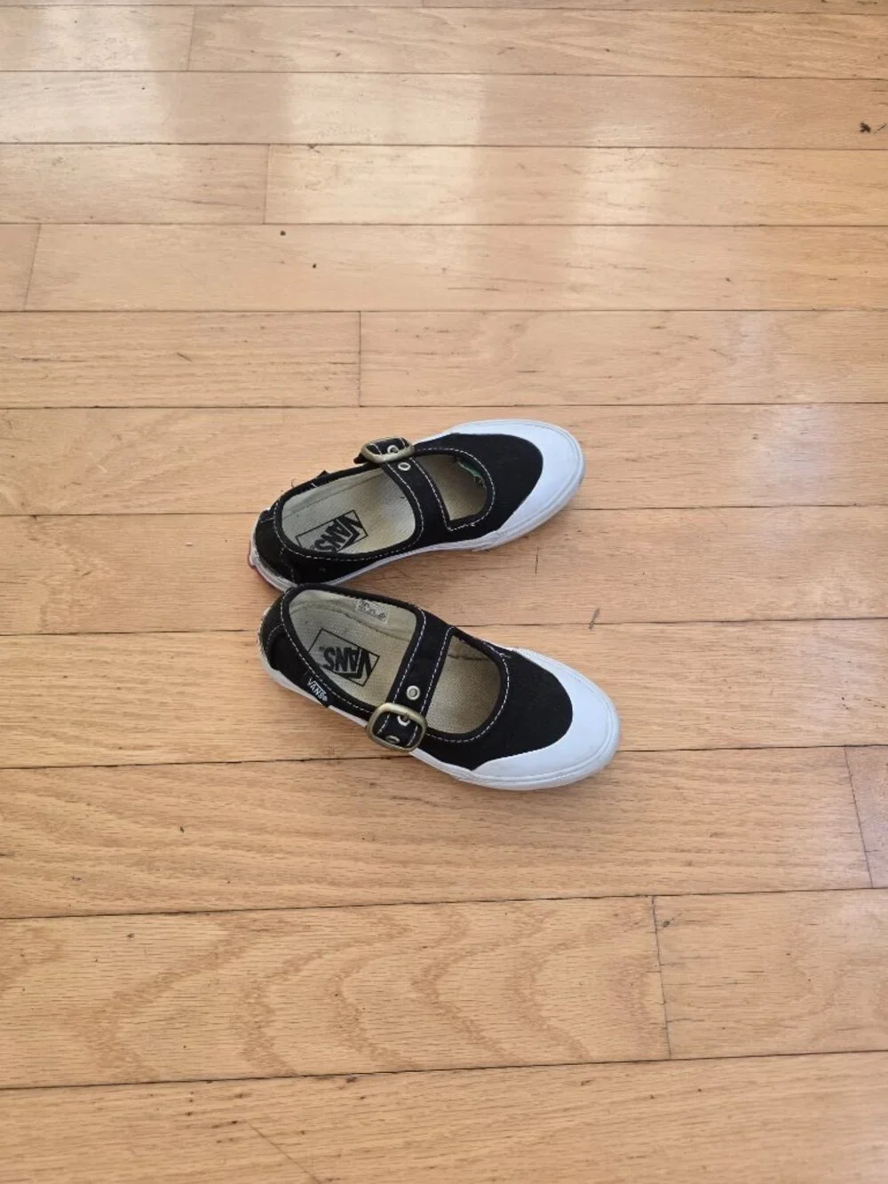 Vans | Style 93 Mary Jane Black Canvas Buckle Sneakerinas | Kids 12.5